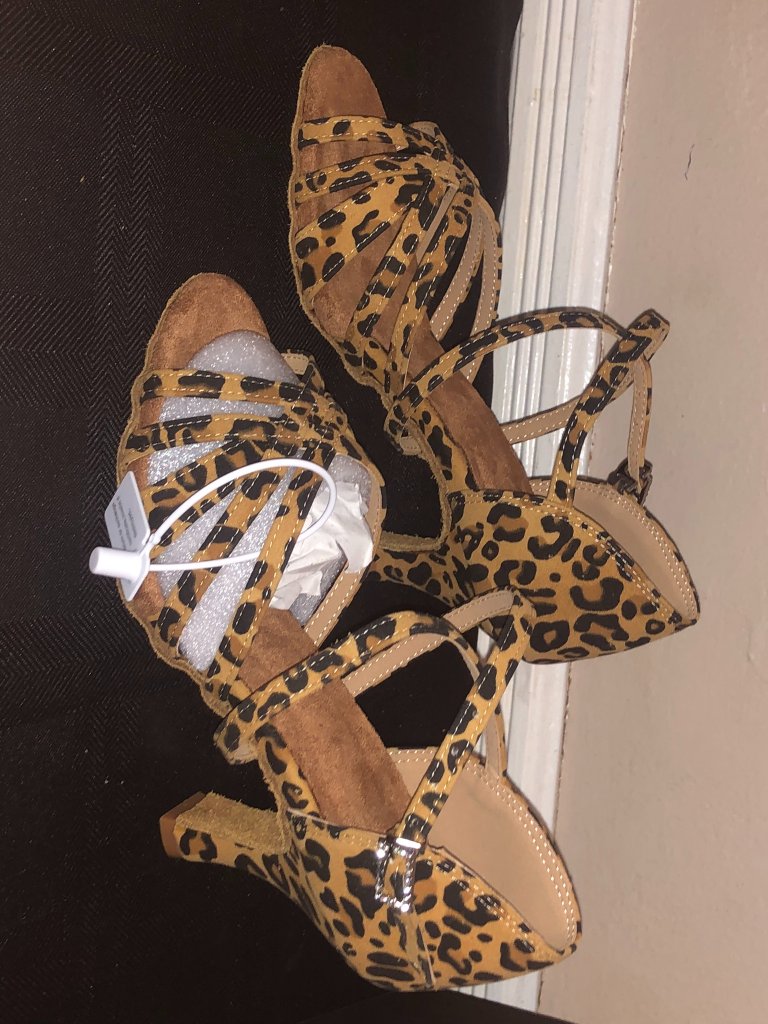 Dance And Sway Leopard Print Latin Dance Shoes 7-7.5 — image 4 of 7